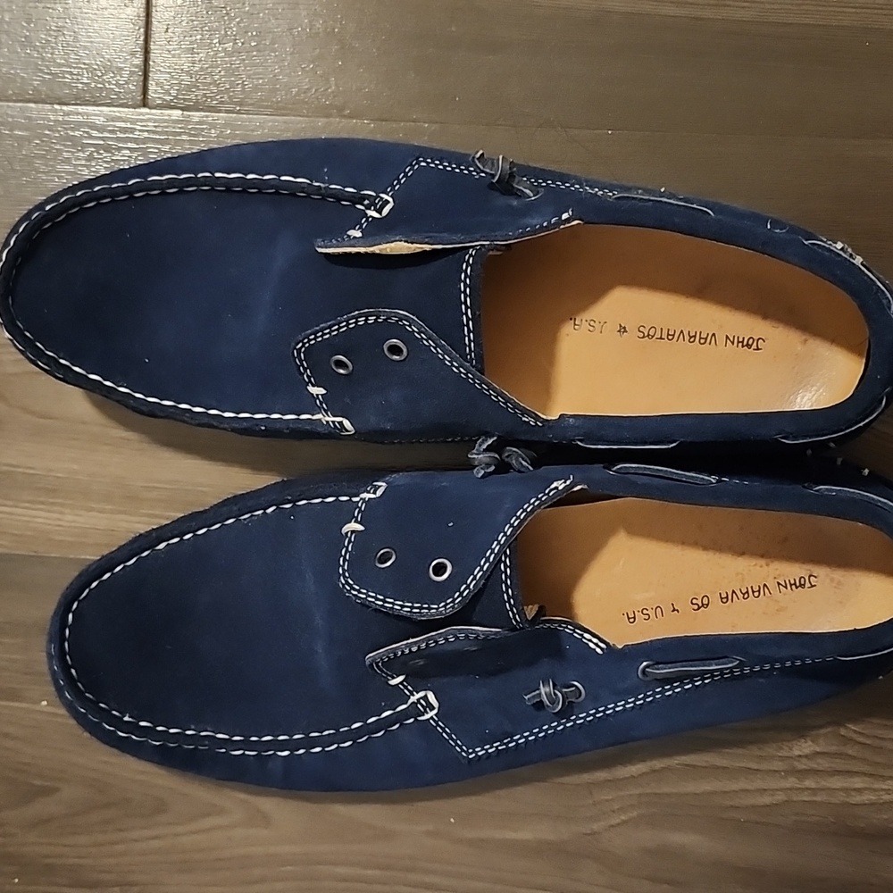 John Varvatos Men's Navy Suede Shoes